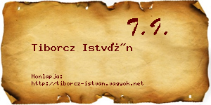 Tiborcz István névjegykártya
